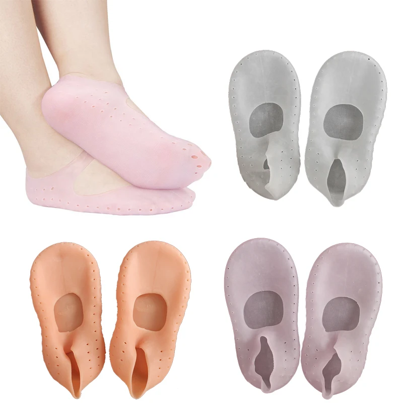 

1 пара, силиконовые увлажняющие носки для удаления омертвевшей кожи