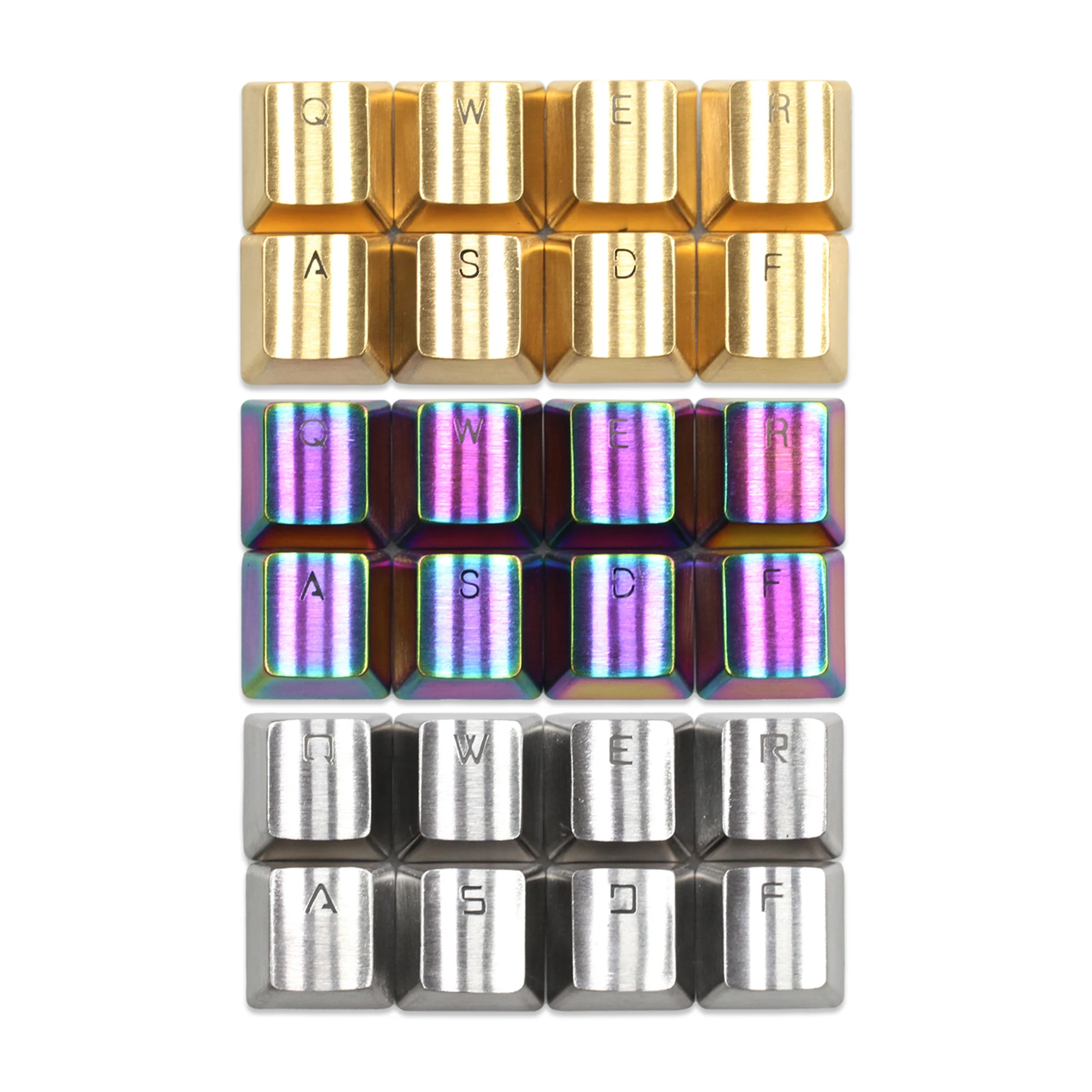 Металлическая клавиатура Teamwolf из нержавеющей стали, MX, Игровая клавиатура, QWERWASD R2 R3, подсветка через заднюю подсветку, черный, синий, золотой градиент