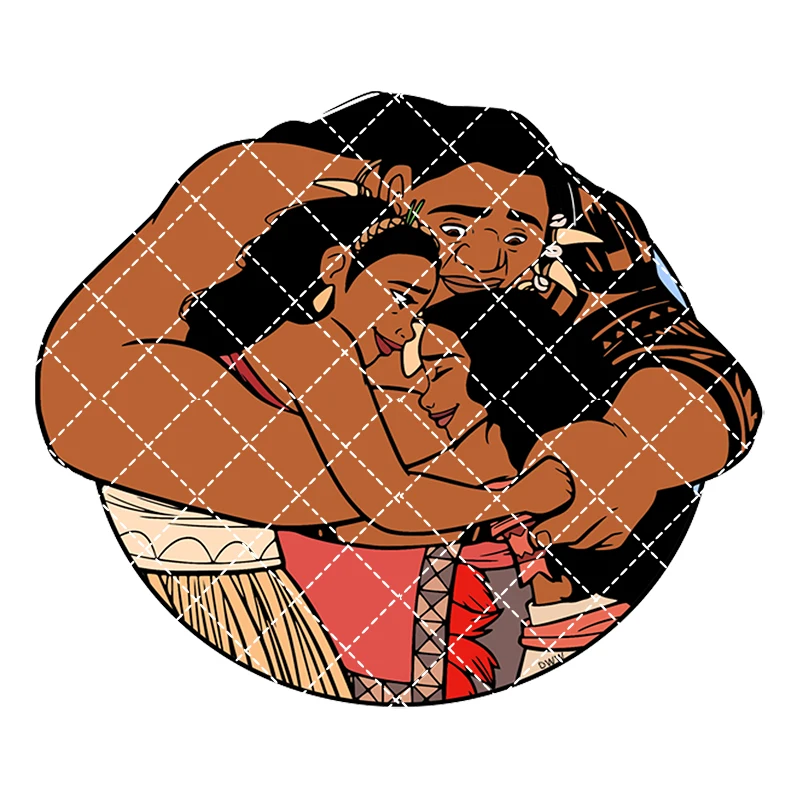 Принцесса Моана Дисней узор теплопередающая наклейка утюг для одежды Dtf печатные