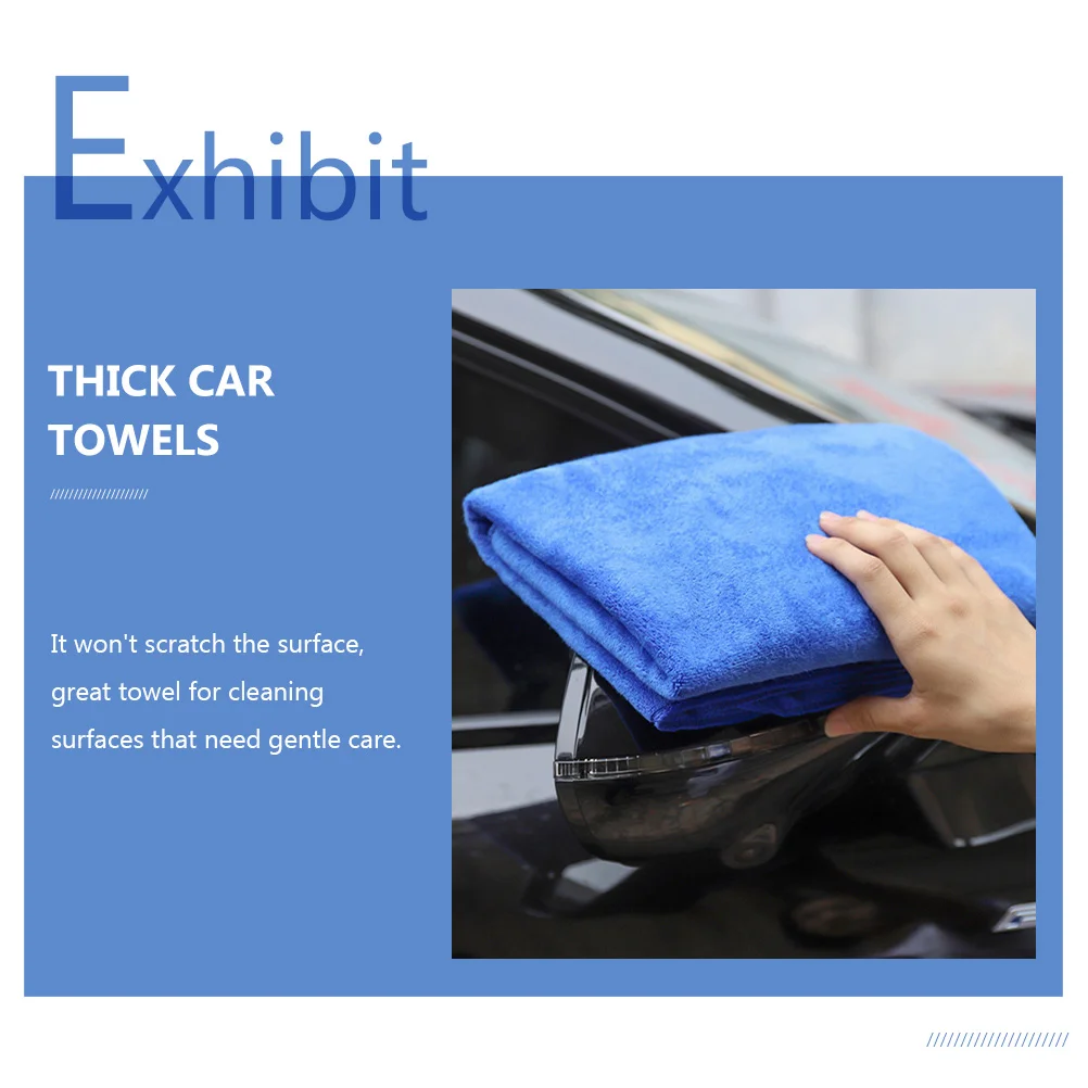 

6 Pcs Car Wash Towel Drying Towels Portable Washing Cleaning Accessories Superfine Fiber Reusable Microfiber Travel Dryer
