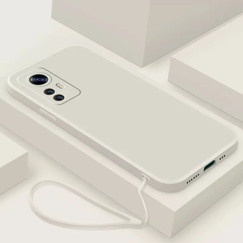 

For Xiaomi 12T Pro Case Soft Silicone Cover Square Liquid TPU Shockproof Coque Mi 12T 11 10 12 Lite Poco 3 x4 GT Pro Fundas