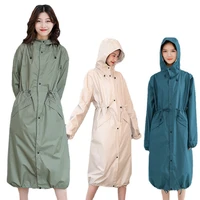 hooded raincoat women men waterproof outdoors long rain ponchos coat jackets female chubasqueros impermeables mujer big size