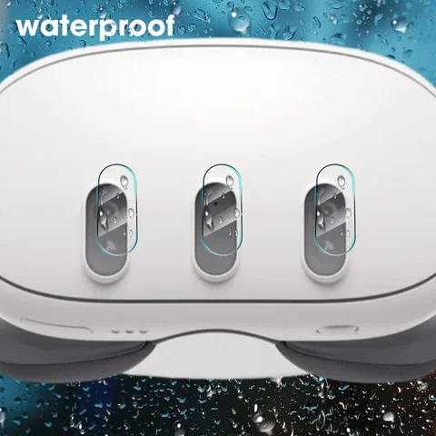 Защитная пленка для объектива Meta Quest 3 VR, прозрачная защитная пленка из закаленного стекла с защитой от царапин и твердости 9H для аксессуаров для защиты Meta вопросы 3