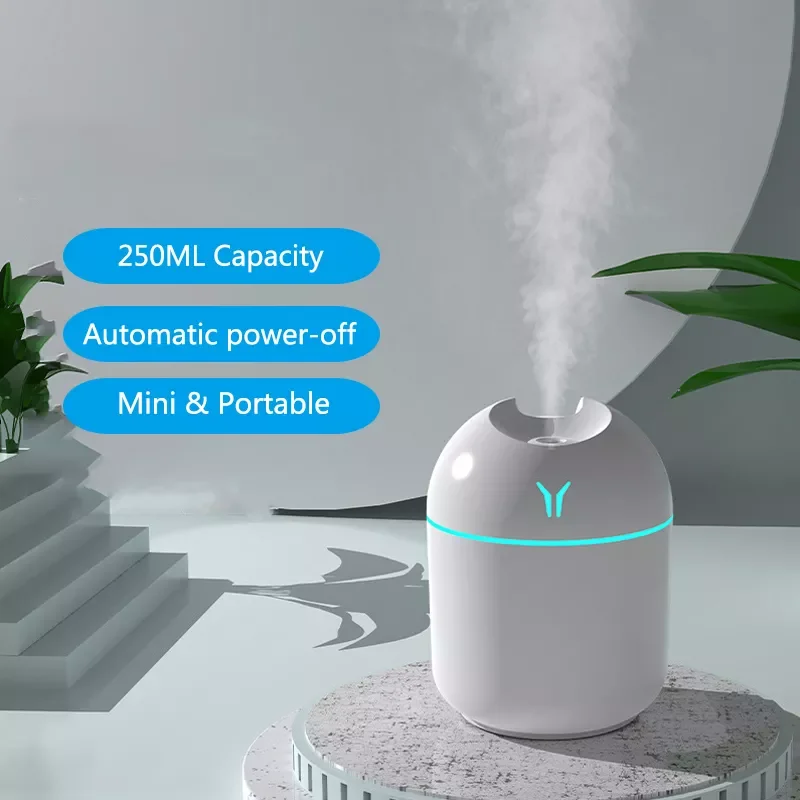 

NEW2023 FunShing 250ml Mini Air Humidifier Purifier Car USB Aroma Essential Oil Diffuser Led Light Ultrasonic Mist Maker Home Ap