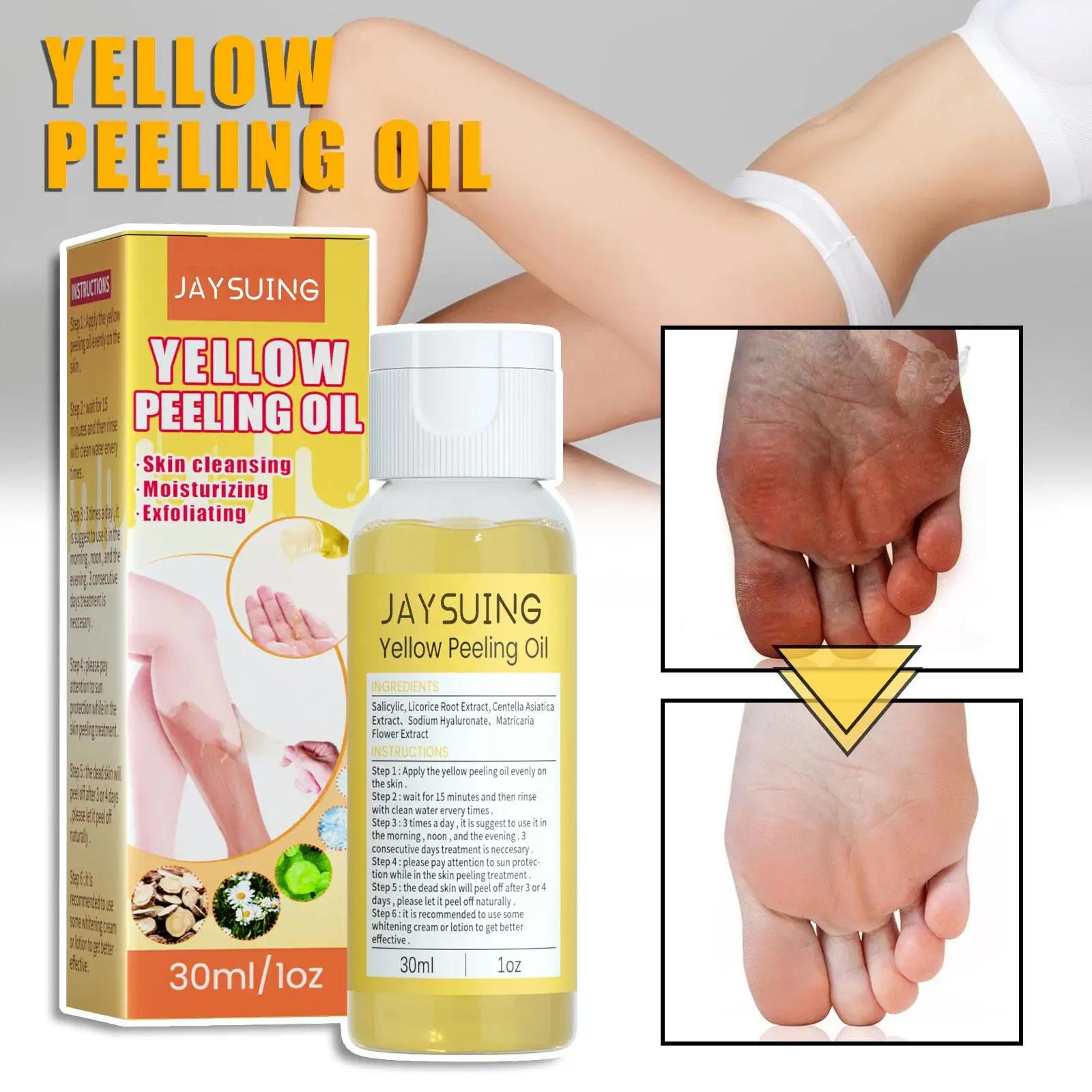 

Желтое масло для пилинга, 30 мл, осветление локтей, коленей, рук, лечение даже кожи, отбеливание темного цвета, новинка, отбеливание кожи, пятна кожи и F9Q7