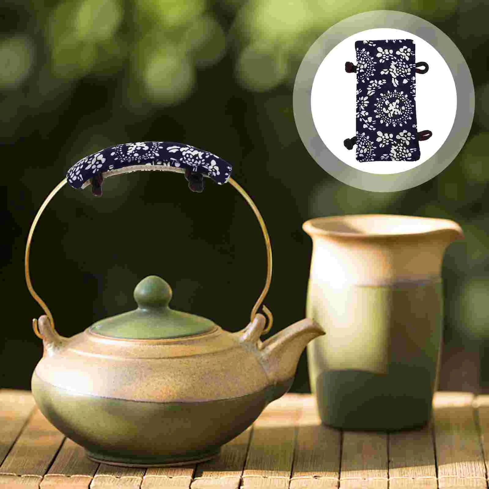 

Handle Cover Pot Teapot Sleeve Holder Hot Kettle Pan Tea Covers Grip Teakettle Clothholders Heat Skillet Resistant Kitchen