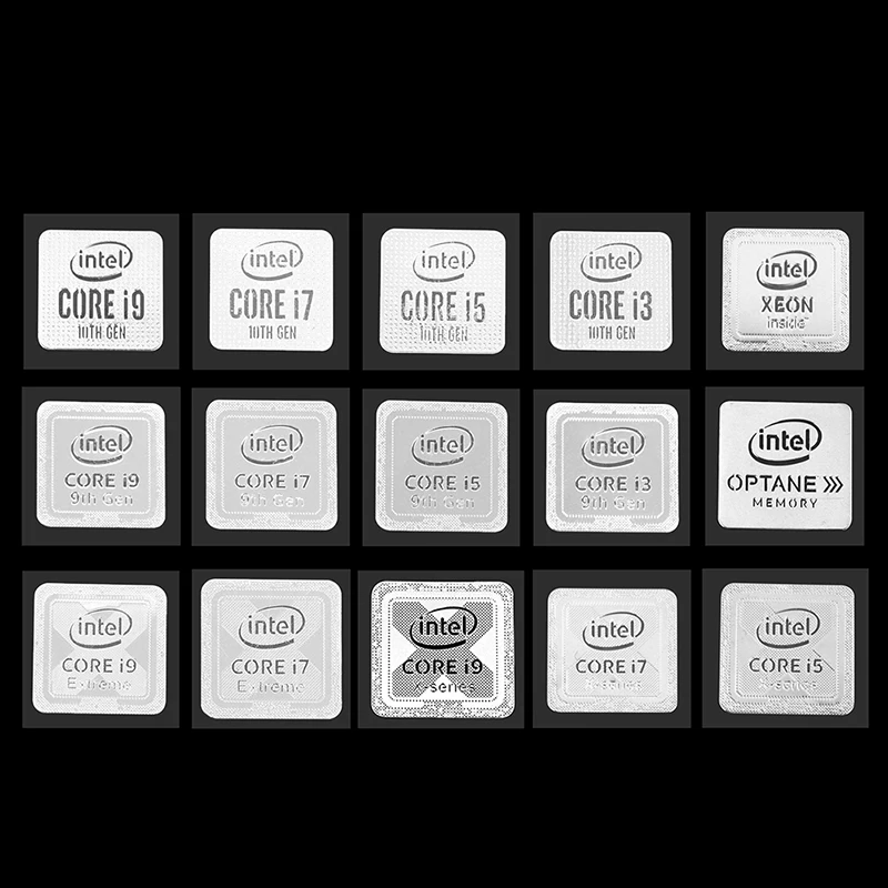 

10th Generation Intel Core i9 i7 i5 i3 CPU Metal Sticker Laptop Logo Sticker