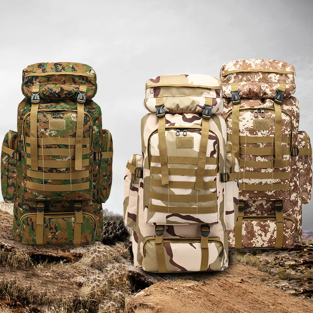 

Mountaineering Backpack Riding Sport Bags Outdoor Tactical Camping Travel Backpacks Multi-pocket Climbing Hiking Bag