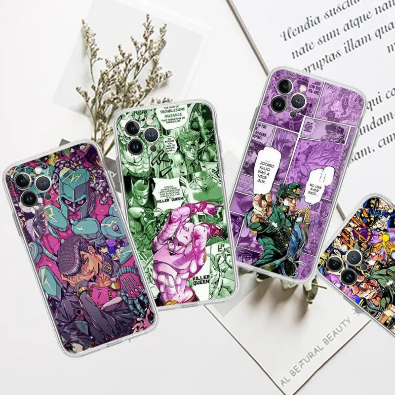 

JoJo's Bizarre Adventure JoJo Anime Phone Case For iPhone 14 11 12 13 Mini Pro XS Max Cover 6 7 8 Plus X XR SE 2020 Funda Shell