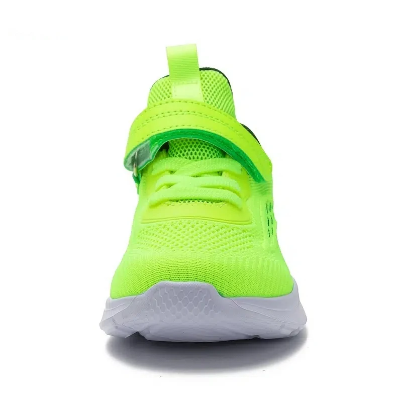Kid's Lightweight Cushioned Running Shoes For School Sports Walking Breathable Knit Sneaker For Boy & Girl