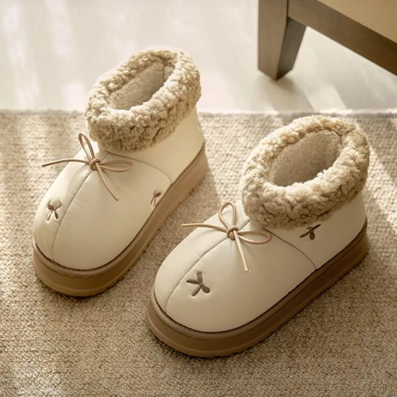 2024 непромокаемая зимняя обувь из искусственной кожи для женщин уличные теплые