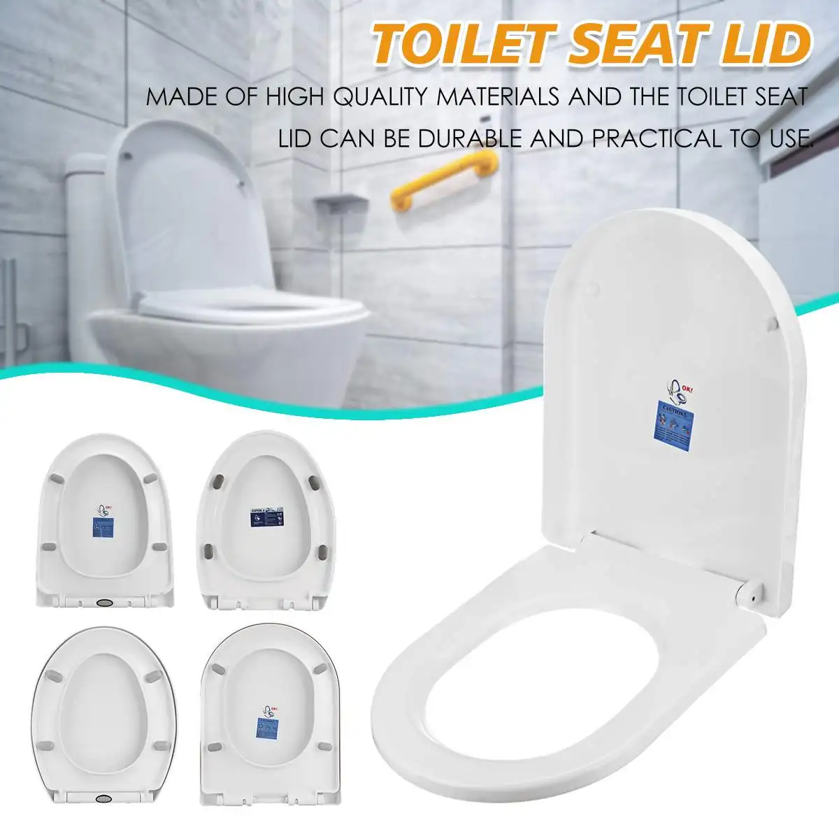 

WC 4 Types Square O V U Shape Toilet Seats Cover Toilet Lid Thicken Replacement Universal PP Board Soft Foam Gasket Toilette Use