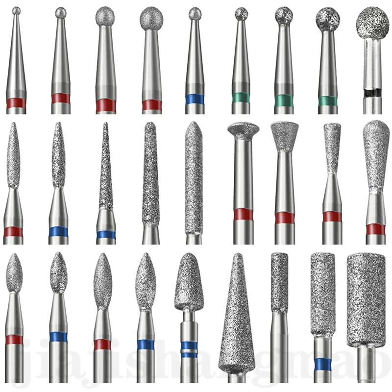 Nail Drill Bits Best Diamond Burrs Grinding Bits Accesories for Gel Nail Polish Manicure Nails Art Tool Shank Carving Polishing