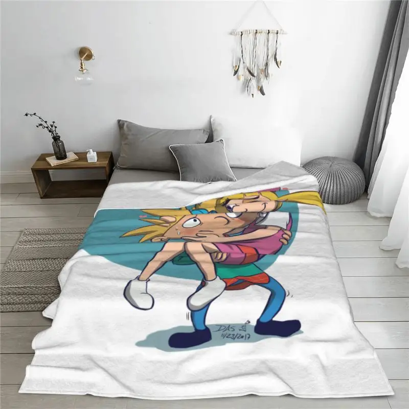 Одеяло на заказ из аниме Эй-Арнольд мягкое Фланелевое теплое Флисовое одеяло с 3D