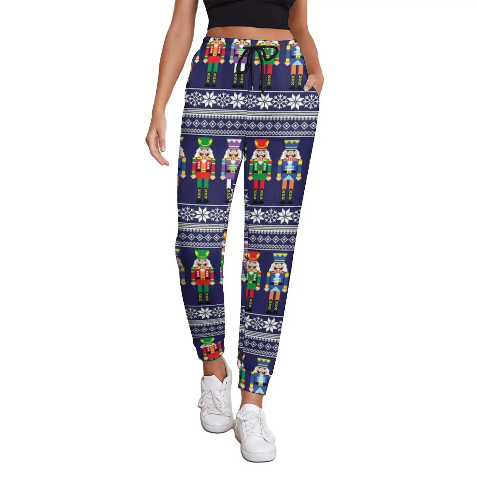 

Nutcracker Print Baggy Pants Autumn Vintage Print Vintage Joggers Ladies Korean Fashion Custom Trousers Big Size 3XL