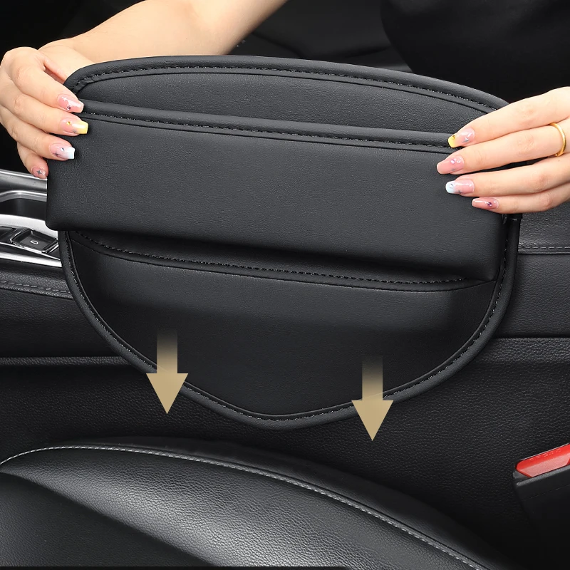 

PU Leather Car Seat Gap Storage Box Cup Multifunctional Pocket Catcher Organizer Phone Bottle Cups Holder Car Accessories