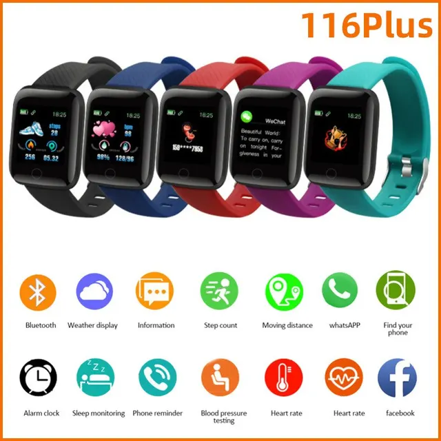 116plus Smart Watch: Waterproof Fitness Tracker with Blood Pressure and Heart Rate Monitoring for Android & iOS 1