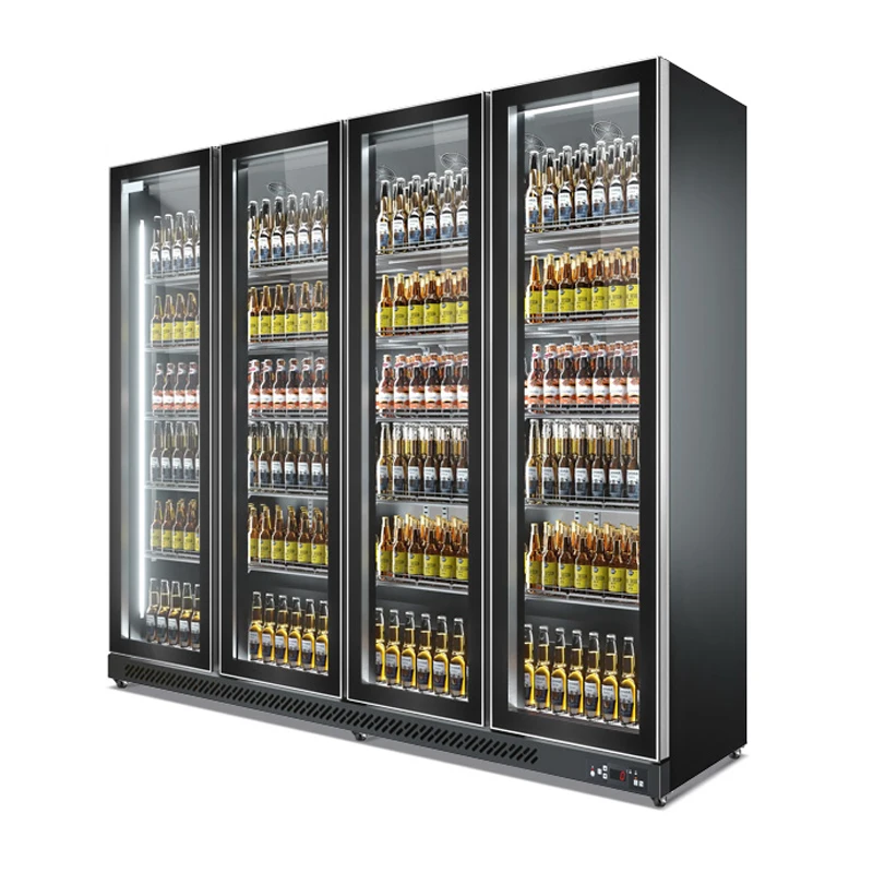 

Commercial High Quality Beer Display Fridge Transparent Glass Doors Refrigerator Drinks Cooler