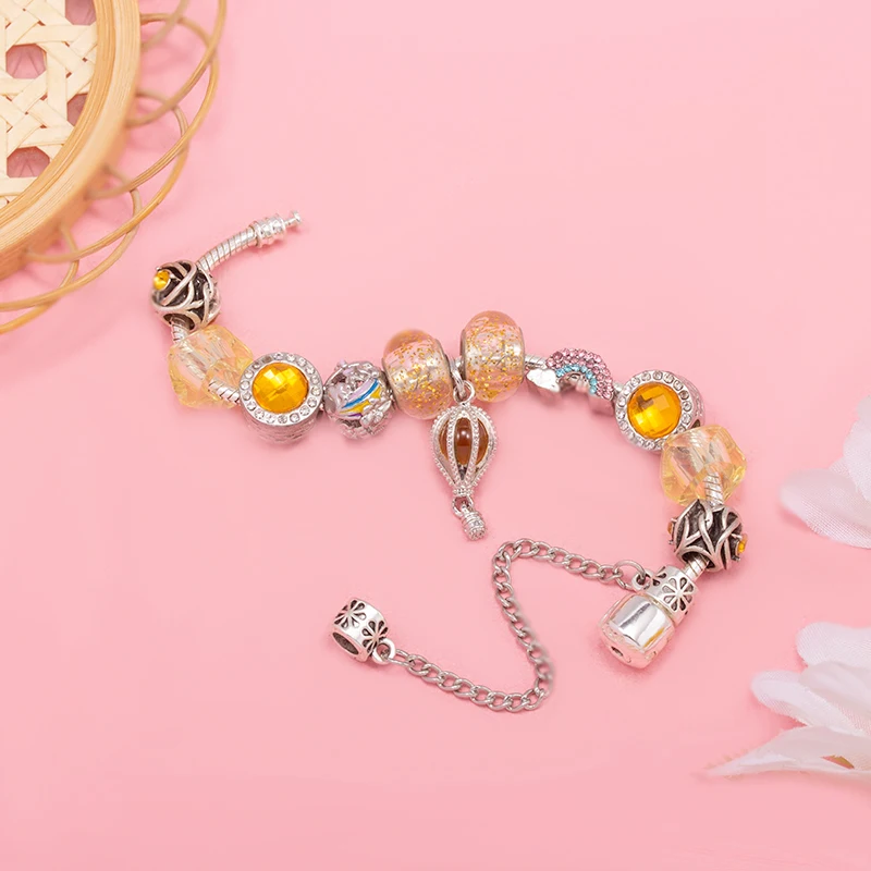 Воздушные шары бусины змеиная цепочка с радужной подвеской сделай сам брендовый