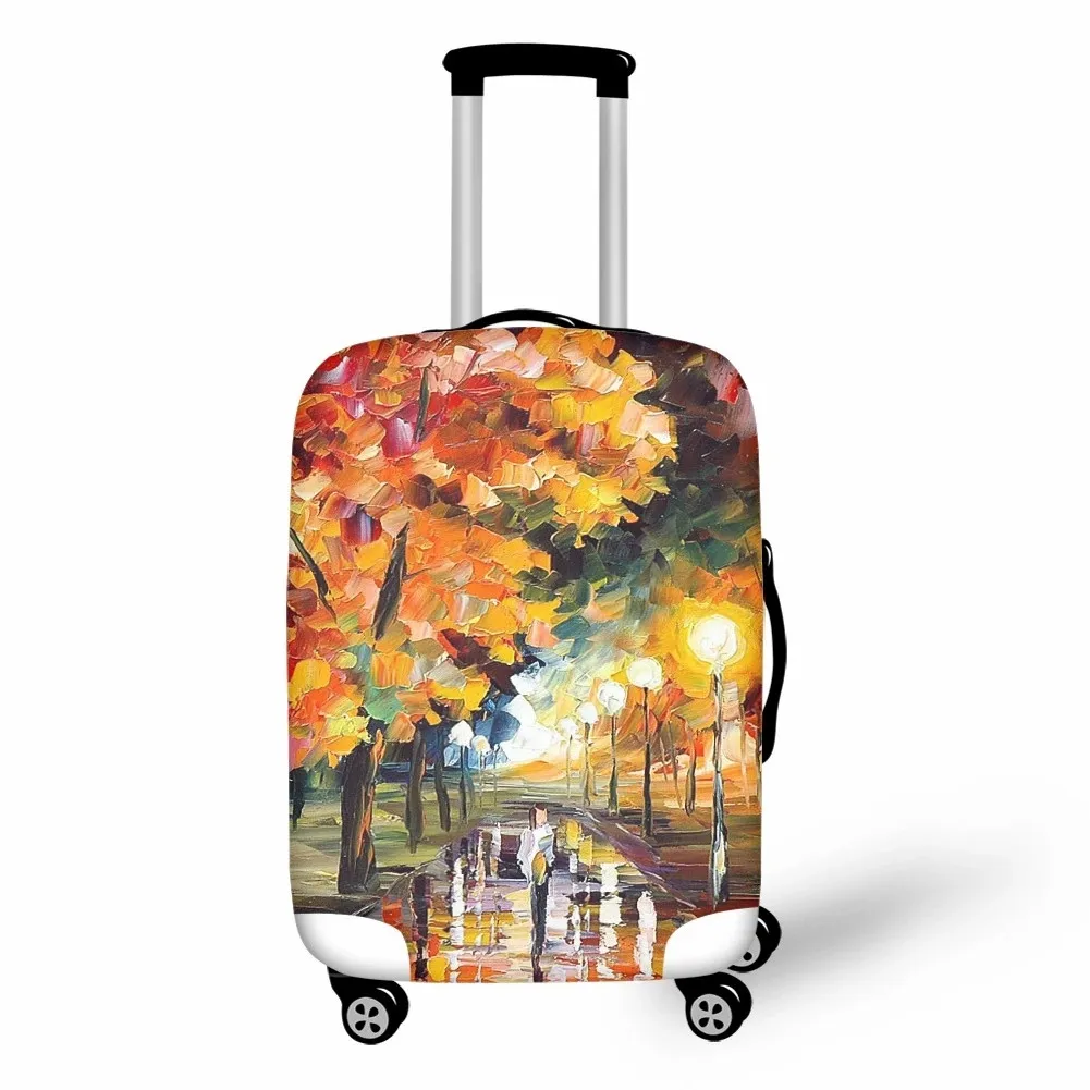 

18-32inch Suitcase Cover Oil Painting Trolley Case Thicking Stretch Protection High Travel Accessories for Luggage