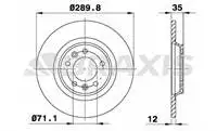 

Зеркало заднего тормозного диска AE0115 PSA 508 C5 RCZ 1.6HDI