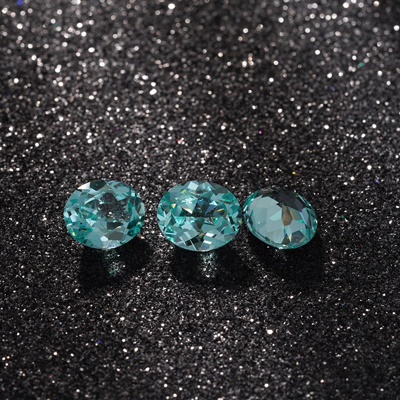 Paraiba Color Lab выращенный сапфир свободный камень овальной формы для установки