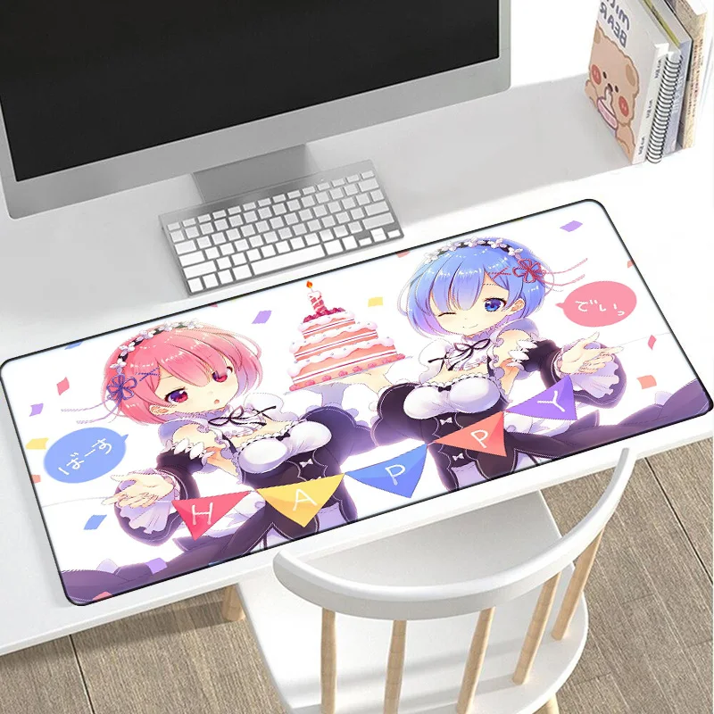 

Re Zero Notebook Accessories Gaming Mouse Mat Mesa Gamer Desk Computer and Office Accessories