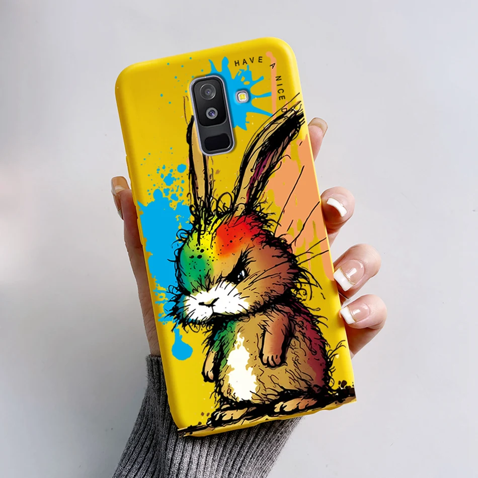 Чехол для Samsung Galaxy A6 Plus 2018 Женская задняя крышка мягкие силиконовые чехлы