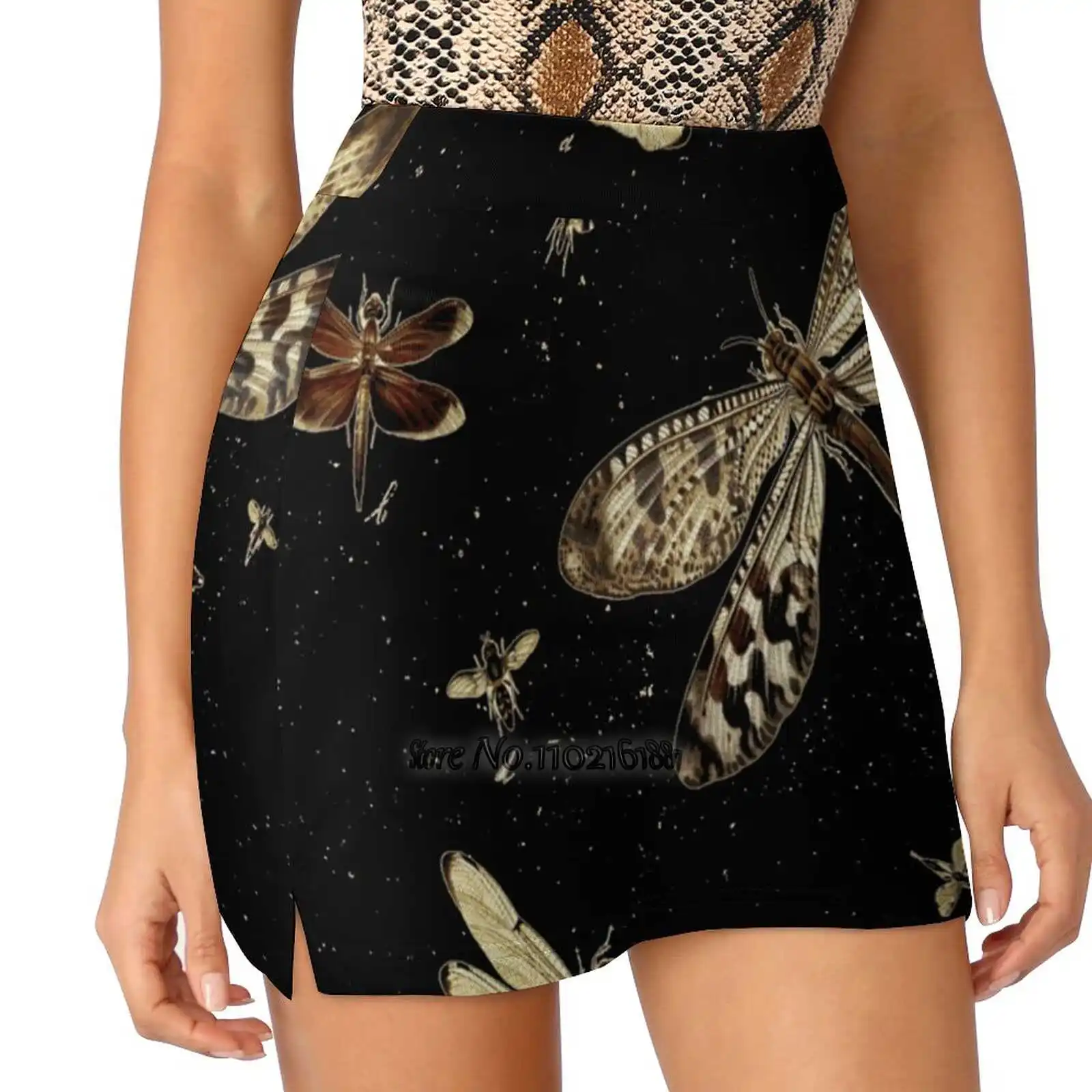 

Vintage Dragonflies | Dragonfly Insect Related Fake Two-Piece Hakama Skirt Women Pencil Skirts Workout Sports Mini Skirt