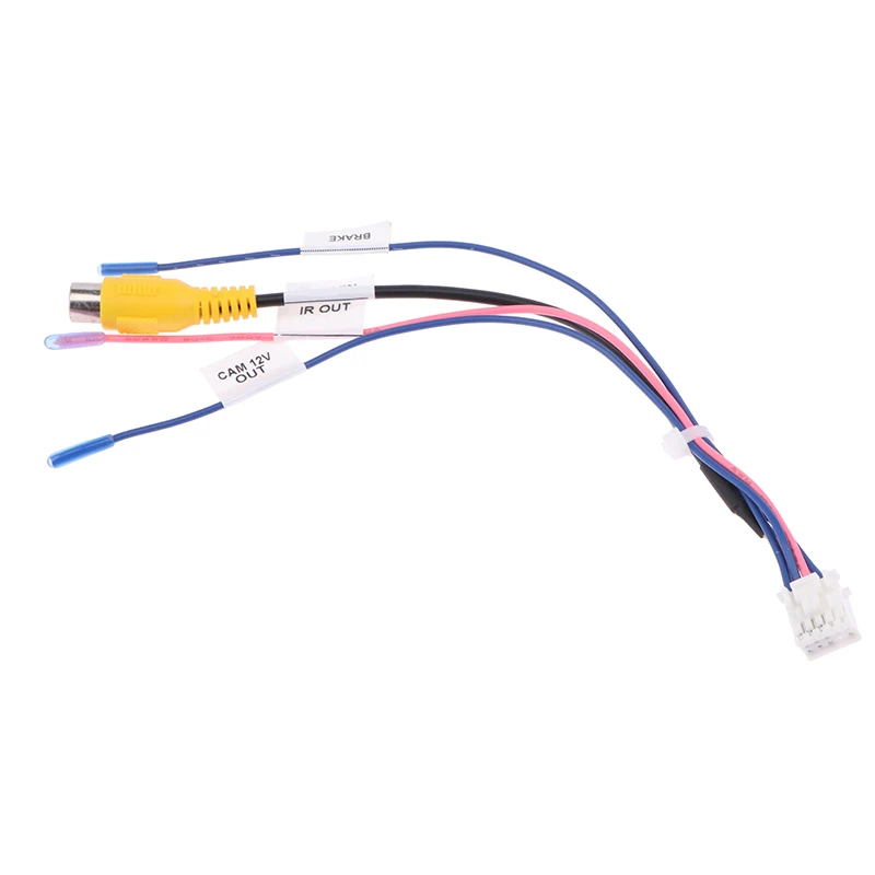 

18 см 10-контактный кабель заднего вида для камеры заднего вида, адаптер RCA для автомобиля, стерео радио, DVD, радио, монитор, кабельный разъем