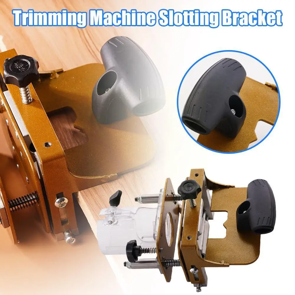 

Mortising Jig For 65mm Trimming Machine 2 In 1 Slotting Bracket Invisible Fasteners Punch Locator Linear Track Woodworking G7d1