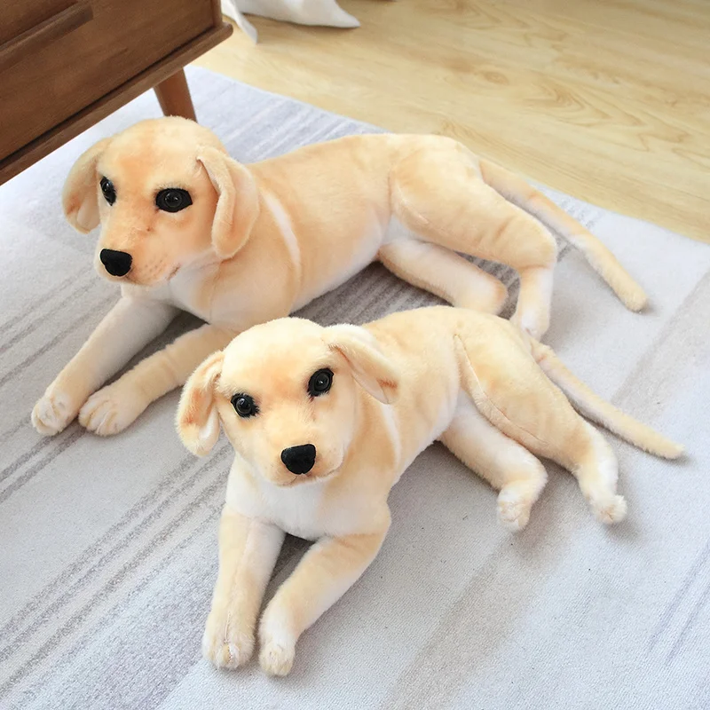 50-90CM Simulation Cute Lying Golden Retriever Plush Toy Stuffed Soft Puppy Dog Pillow Doll Toys for Kids Girls Birthday Gift