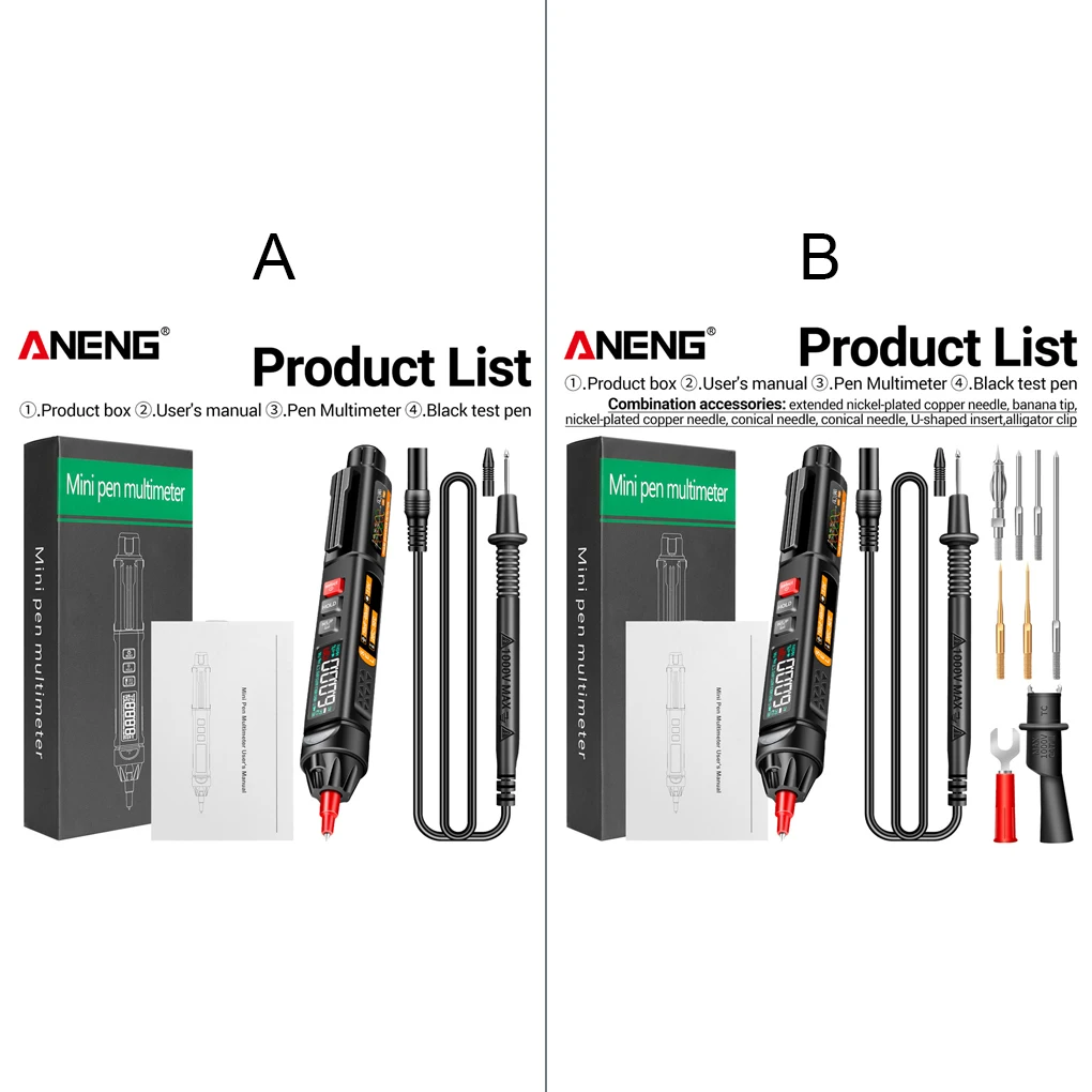 

Мультиметр, измеритель емкости диодов, визуальный, переменный и постоянный ток, Бесконтактный тестовый датчик
