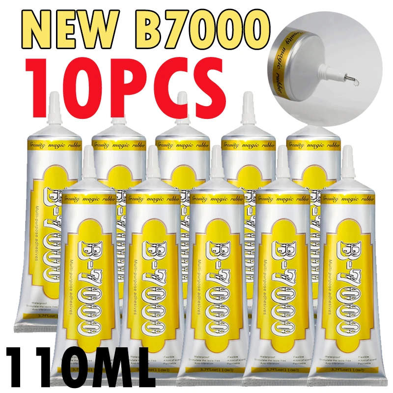 

10PCS New B7000 110ml Mobile Phone Screen Superglue B-7000 Adhesive Telephone Glass Glue Repair Point Diamond Jewelry Diy Glue