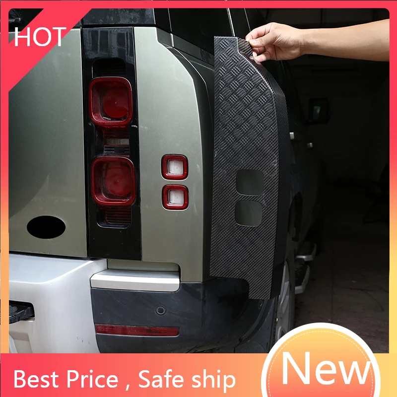

Car styling Real Carbon Fiber Rear Light Frame Stickers For Land Rover Defender 90 110 2020-22 Exterior Details Car Accessories