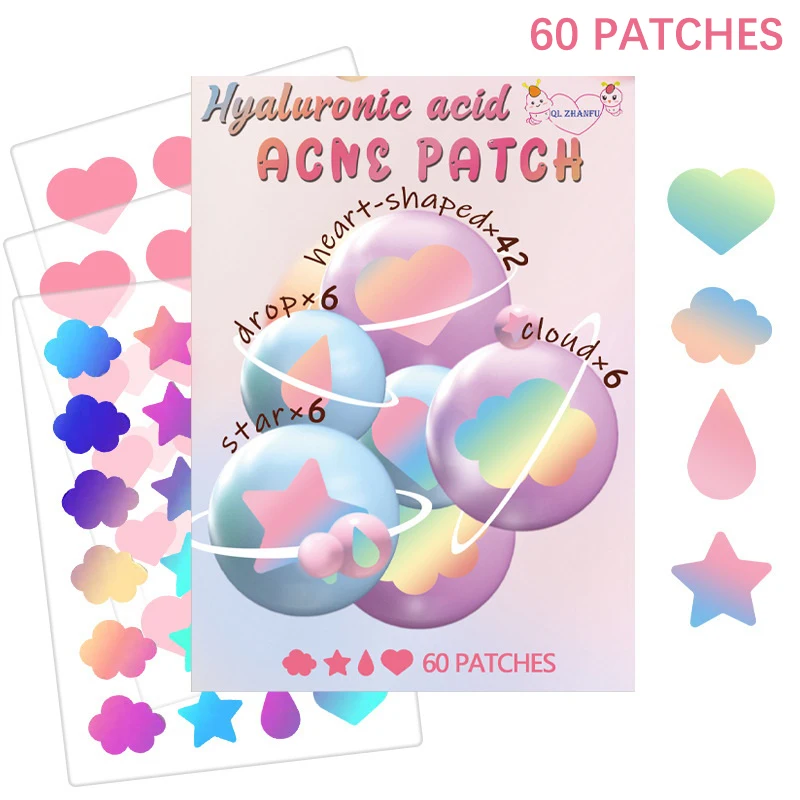 

60Pcs Colorful Laser Invisible Acne Removal Pimple Patch Beauty Acne Tools Pimple Acne Concealer Face Spot Scar Care Stickers