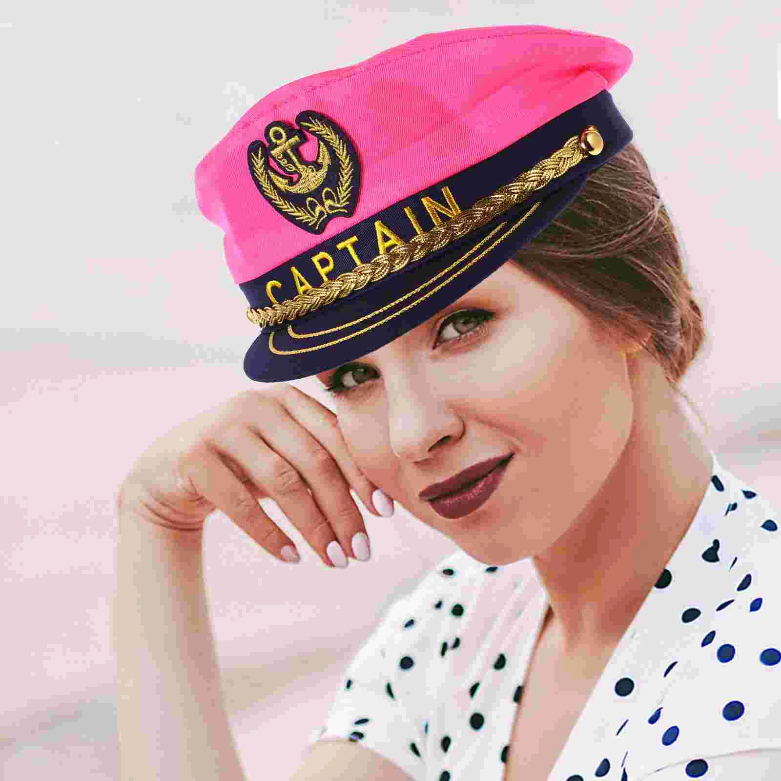 

Party Hat Captain Women Costume Boat Adult Clothing Captains Boating Polyester Women's Outfits