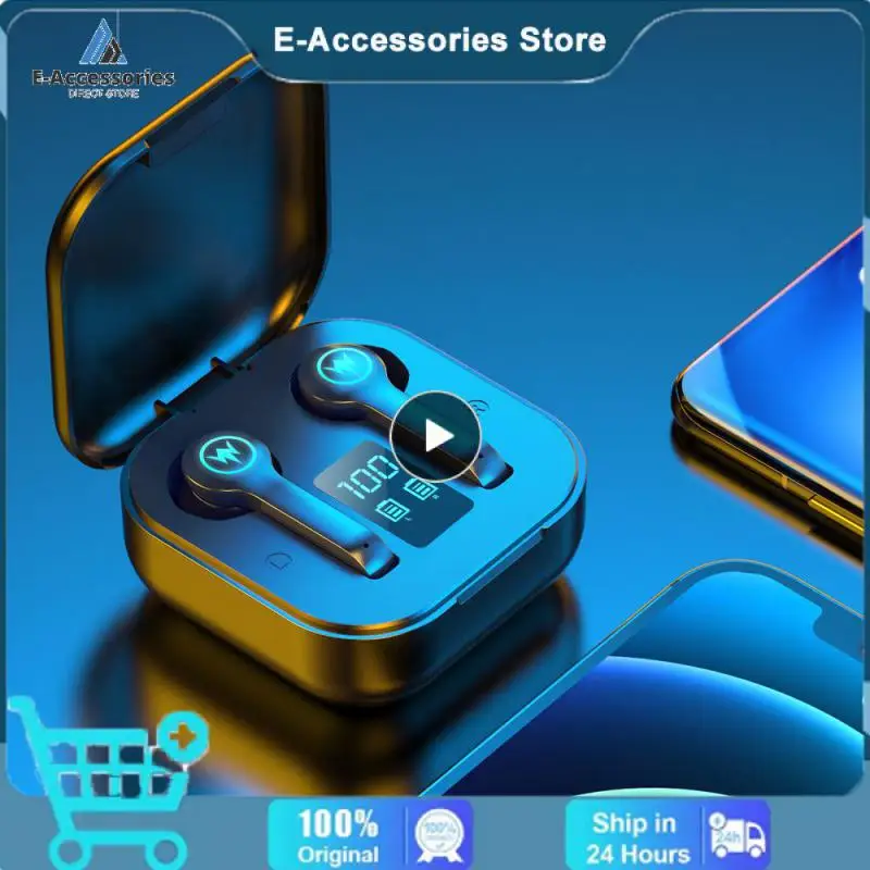 

Fingerprint Touch Earbuds Waterproof Laser Breathing Light Wireless Headphones With Charging Case Tws Earphone