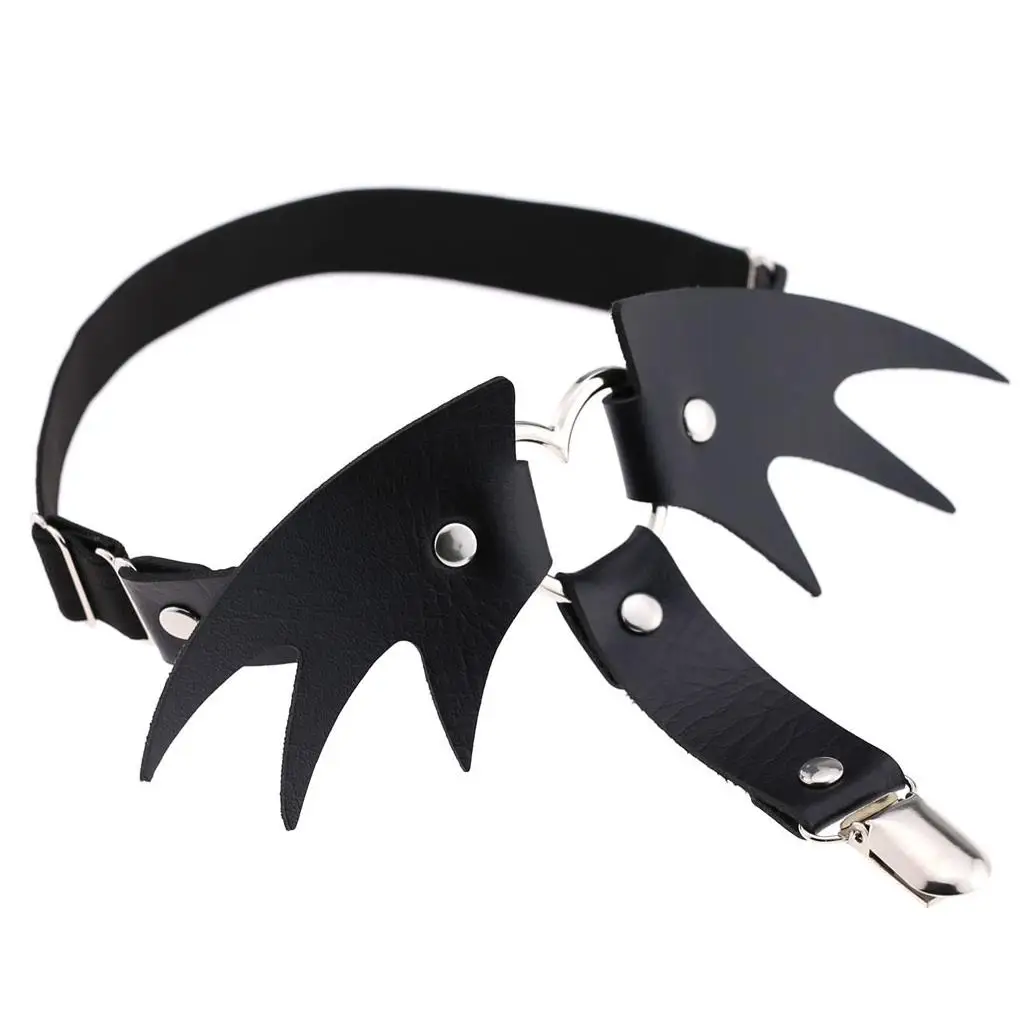 

Halloween Womens Sexy Elasticity Harness Heart Leg Chain Garter Belts Cosplay Spike High Quality Elastic Thigh Ring Garter Black