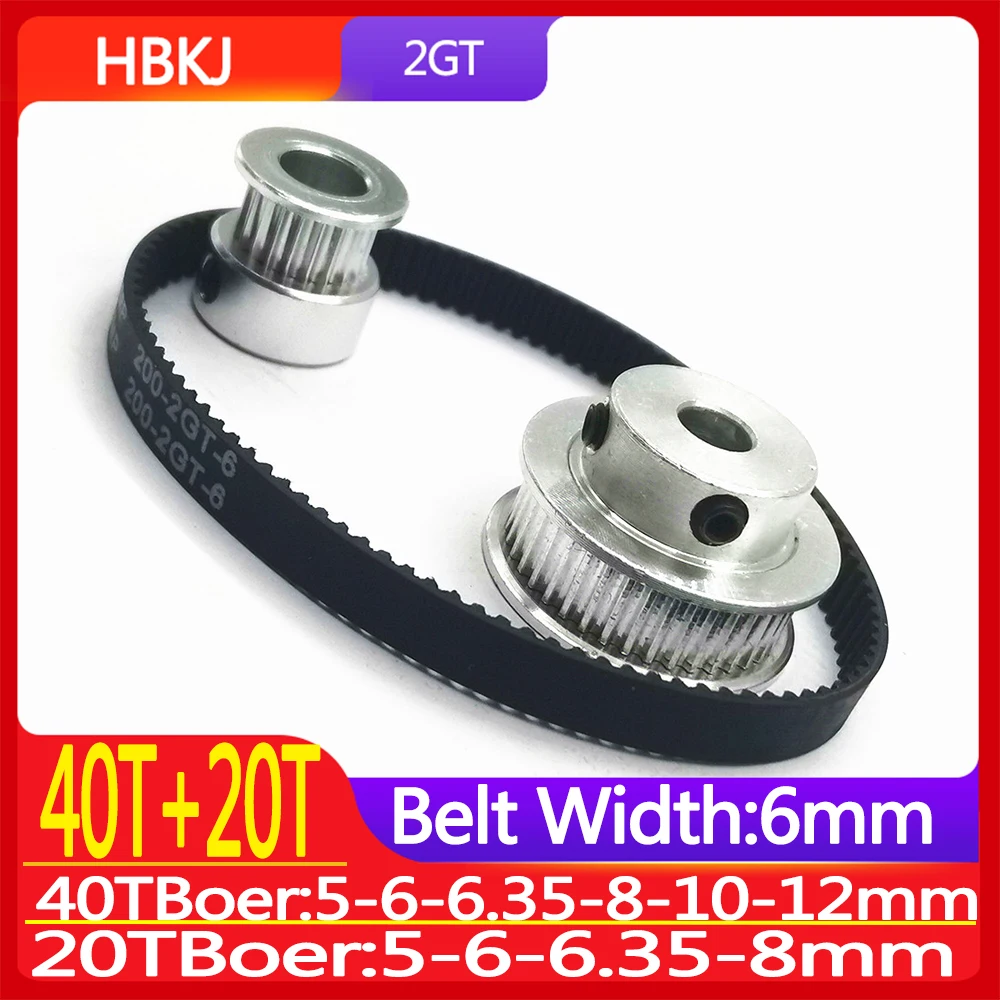 

Timing Belt Pulley 2GT 40Teeth 20Teeth Reduction 3:1/1:3 3D Printer Accessories Belt Width 10mm Bore 5/6/6.35/8/10/12mm