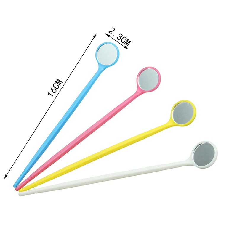 

4PCS Colorful Dental Tooth Mirror Plastic Dental Mirror For Oral Care Tooth Cleaning Mouth Kit Cute Cheap Produtos Dentist Tools