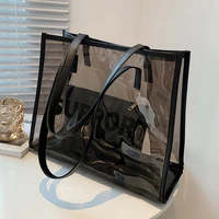 fashion luxury tote bags for women pvc transparent designer women jelly handbags shoulder bolsos crossbody bag shopping handbag