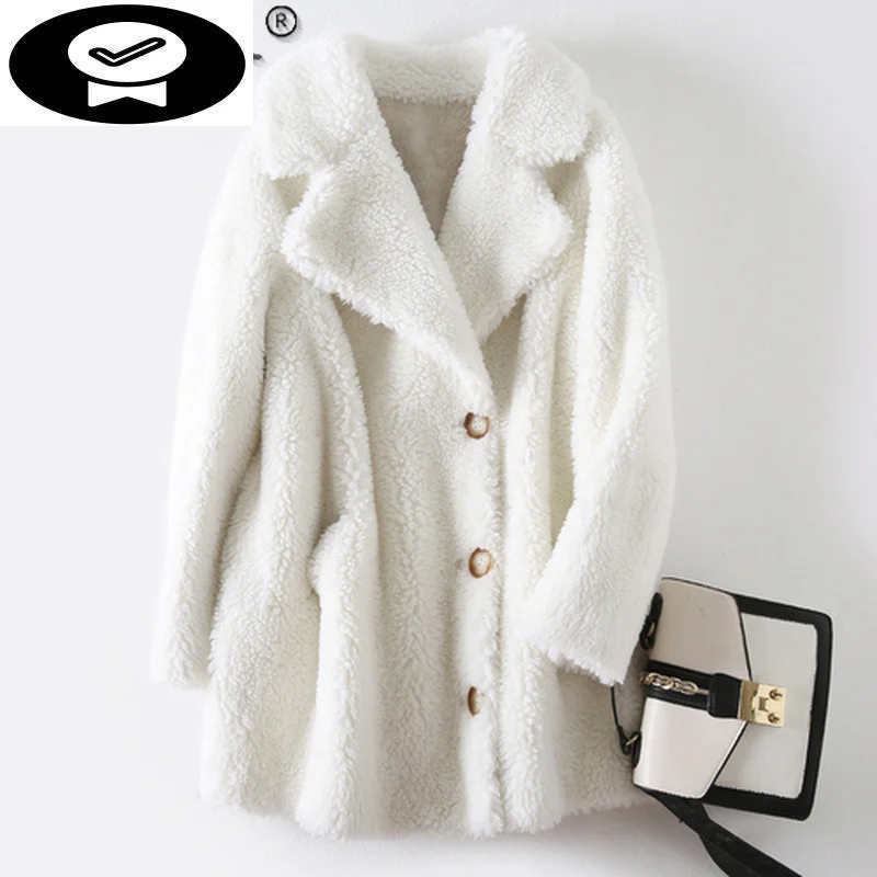 Warm Women's Fur Coat Sheep Shearing Coat Female Winter 2023 Casual Real Wool Jacket Women Korean Jaqueta Feminina Gxy845