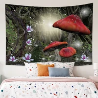 nordic psychedelic mushroom indian mandala tapestry wall hanging bohemian gypsy psychedelic tapiz witchcraft home decoration
