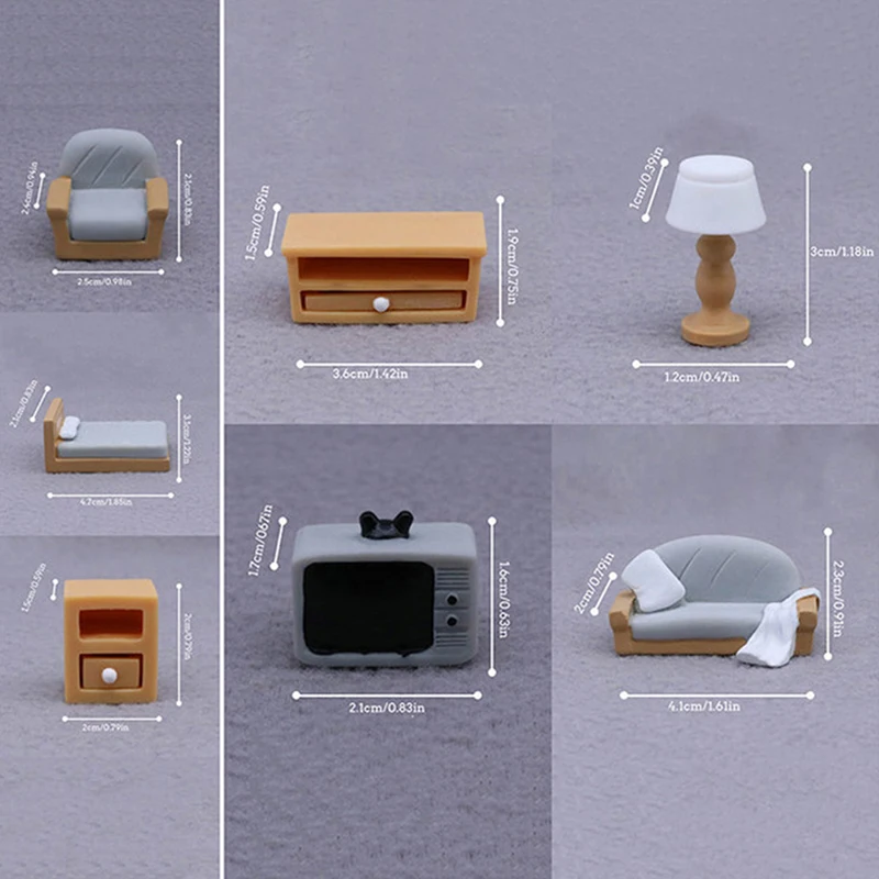 Миниатюрный Набор Мебели Для Кукольного Домика 1 Шт. DIY Диван-табурет И Украшения