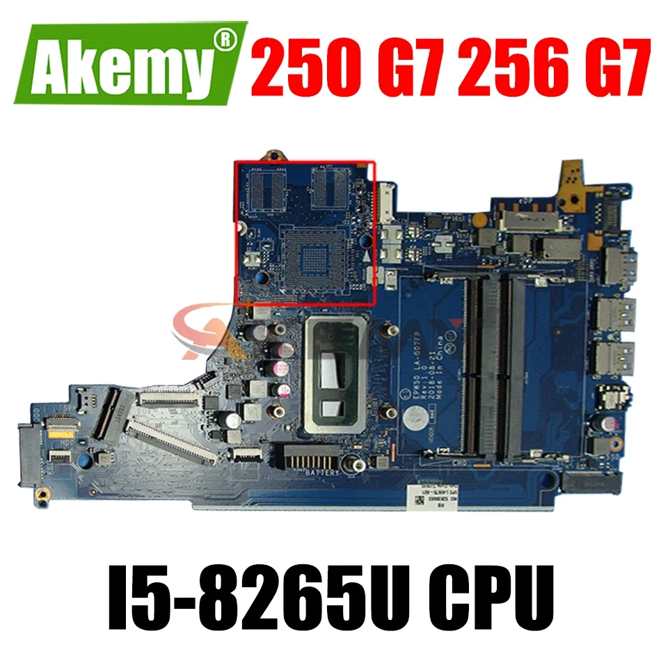 

For HP Pavilion 250 G7 256 G7 15-DA laptop motherboard L49976-601 L49976-001 EPW50 LA-G07FP With I5-8265U CPU 100% fully tested