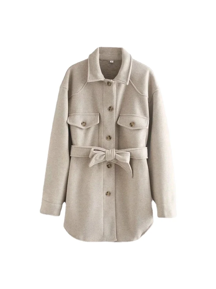 

Willshela осенне-зимняя женская куртка с длинным рукавом и поясом, теплая, утепленная, повседневная, модная, уличная, Женская куртка, наряды, топы