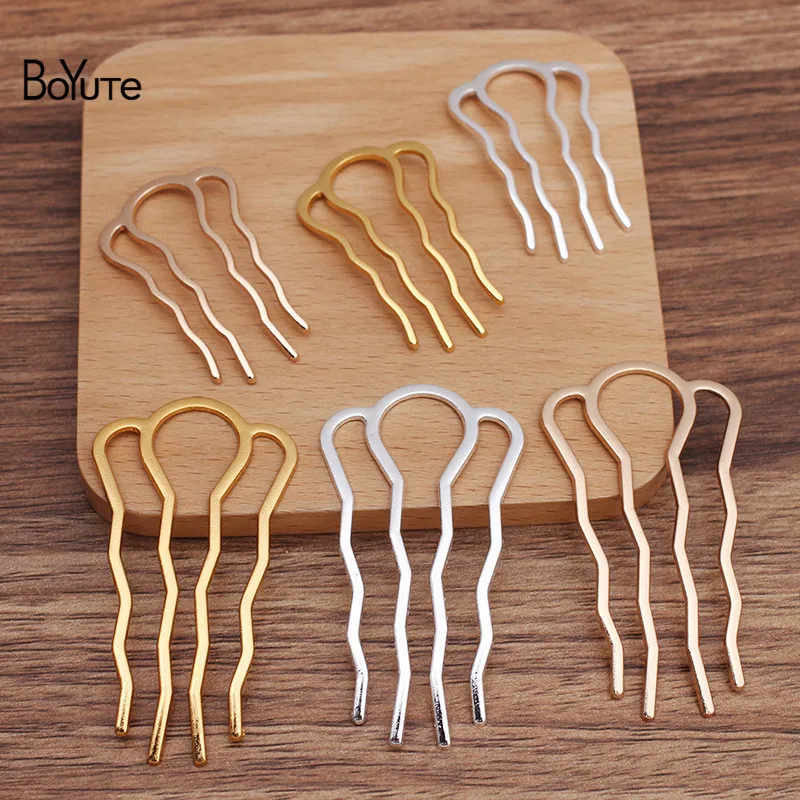 

BoYuTe (50 Pieces/Lot) 46*26MM 65*35MM Alloy Hair Comb Materials Diy Handmade Hair Jewelry Accessories