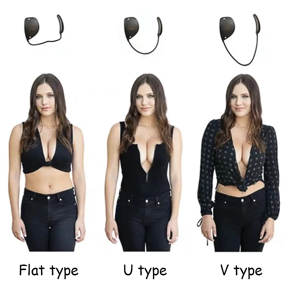 

Summer Frontless Bra Deep Plunge Gather Nipple Patch Underwear Accessories Backless Strapless for Dress Kit Push-up Dropshipping