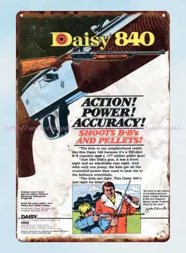 Настенное искусство покупки 1979 Маргаритка 840 пневматическая винтовка рекламный